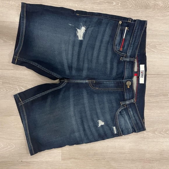Tommy Hilfiger Dark Blue Denim Shorts - Picture 1 of 5